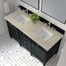 James Martin Brittany 60" Double Bathroom Vanity, Black Onyx