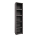 Easy-Lift Full Murphy Wall Bed in Dark Grey with Two Bookshelves