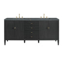 James Martin Myrrin 72" Double Bathroom Vanity, Carbon Oak