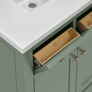 James Martin Chicago 30" Single Bathroom Vanity, Smokey Celadon