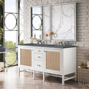 James Martin Addison 60" Double Bathroom Vanity, Glossy White