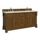 James Martin Brookfield 72" Double Bathroom Vanity, Honey Oak