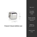 Glacier Rocks Stainless Steel Cube Set of 4 by Viski
