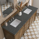 James Martin Brittany 72" Double Bathroom Vanity, Saddle Brown