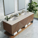 James Martin Marcello 72" Floating Double Bathroom Vanity, Chestnut