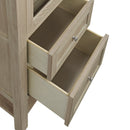 James Martin Breckenridge Linen Cabinet, Whitewashed Oak