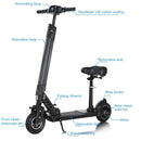 Foldable Electric Scooter with Removable Seat LED by LJGDeals