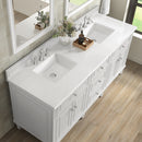 James Martin Lorelai 72" Double Bathroom Vanity, Bright White