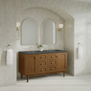James Martin Laurent 60" Dual Mount Double Bathroom Vanity, Honey Oak
