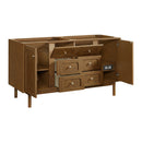James Martin Laurent 60" Dual Mount Double Bathroom Vanity, Honey Oak