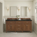 James Martin Lorelai 72" Double Bathroom Vanity, Mid-Century Walnut