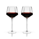 Seneca Diamond Crystal Wine Glasses Set of 2 by Viski