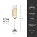 Reserve Julien Crystal Flute Glasses Set of 4
