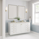 James Martin Chicago 60" Double Bathroom Vanity, Glossy White