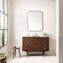 James Martin Amberly 48" Dual Mount Single Bathroom Vanity, Mid-Century Walnut