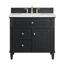 James Martin Lorelai 36" Single Bathroom Vanity, Black Onyx