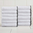 Cotton Border-Stitched 6-Piece Towel Set - Valery Collection by Great Bay Home