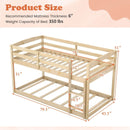 Twin Size Bunk Bed with High Guardrails and Integrated Ladder by LJGDeals