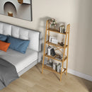 4-Tier Bamboo Ladder Bookshelf 58 Inch Natural by DirectDeals