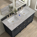James Martin Lorelai 60" Double Bathroom Vanity, Black Onyx
