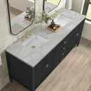 James Martin Myrrin 72" Double Bathroom Vanity, Carbon Oak