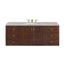 James Martin Amberly 60" Dual Mount Single Bathroom Vanity, Mid-Century Walnut