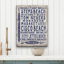 Vintage Nantucket Beaches Sign | Cisco Steps Madaket Surfside Beaches
