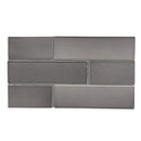 Nantucket Gray Glossy Thin Brick Tiles 2 1/8x7 1/2