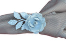 Vibhsa White Rose Set of 8 Napkin Rings