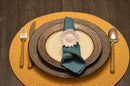 Vibhsa Sunflower White Napkin Rings Set of 4