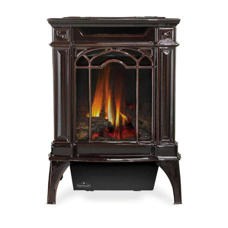 Napoleon Arlington 20 Cast Iron Millivolt Ignition Majolica Brown Natural Gas Stove, 19" [GDS20NNSB] (SAK43798)