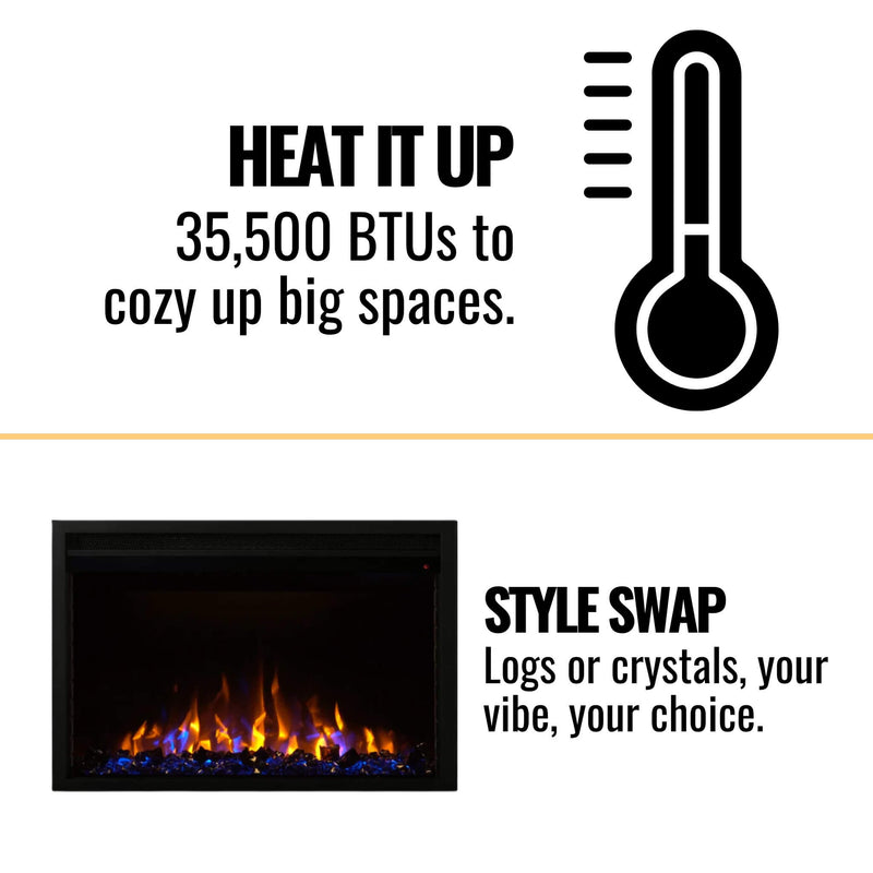 Napoleon Cineview 30 Self-Trimming Electric Fireplace Insert, 30" [NEFB30H] (SAK31022)