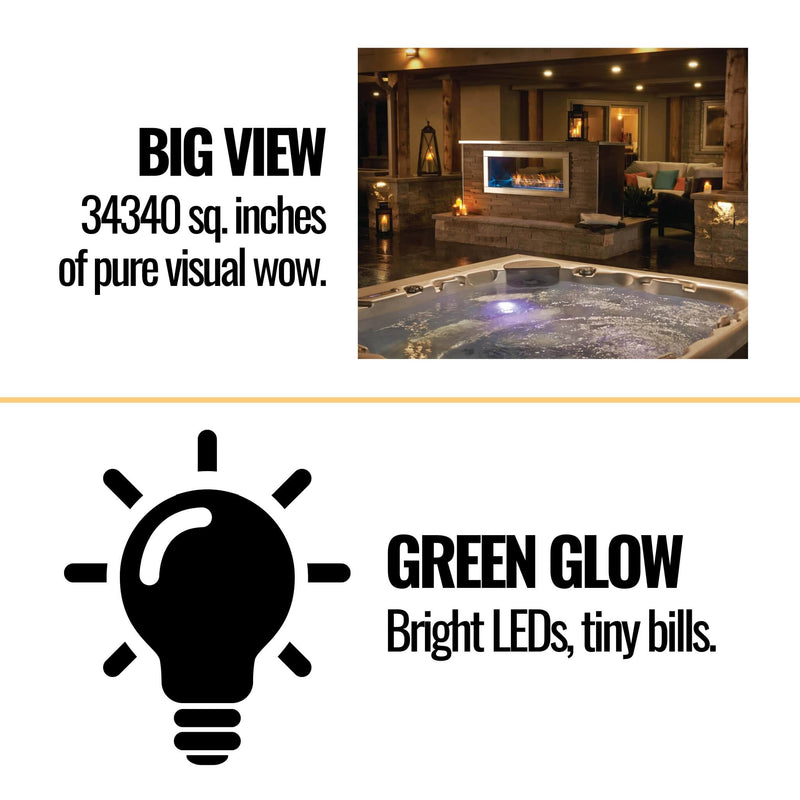 Napoleon Galaxy 48 Outdoor Linear See-Thru Electronic Start Natural Gas Fireplace, 50" [GSS48STE] (SAK67432)