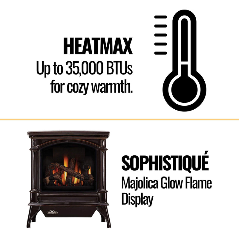 Napoleon Knightsbridge 60 Majolica Brown Natural Gas Stove With Flame And Heat Adjustment, 27" [GDS60-1NNSB] (SAK14738)