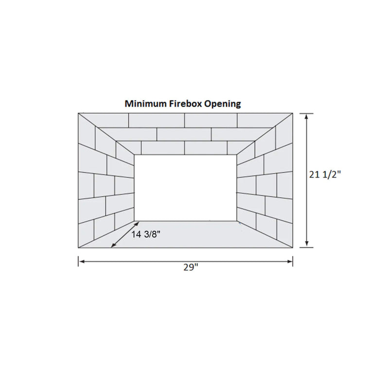 Napoleon Oakville 3 Glass Direct Vent Electronic Ignition Natural Gas Fireplace Insert, 28" [GDIG3N] (SAK29675)