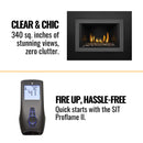 Napoleon Oakville 3 Glass Direct Vent Electronic Ignition Natural Gas Fireplace Insert, 28" [GDIG3N] (SAK29675)