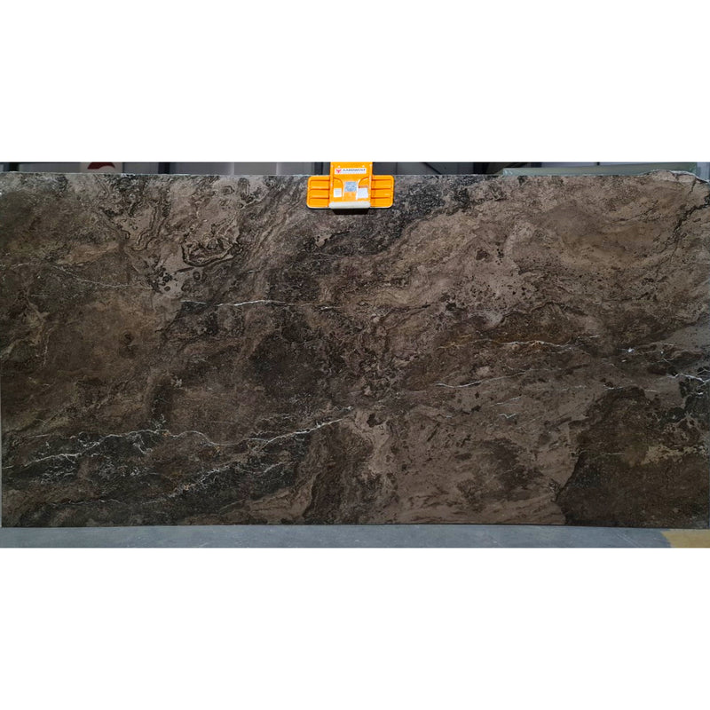 Narcisse Brown Bookmatching Polished Marble Slab