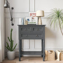 Narrow Console Table with 3 Storage Drawers and Open Bottom Shelf by LJGDeals