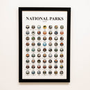 Poster Travel Tracker National Parks USA