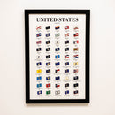 Poster Travel Tracker States USA