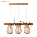 GobekUsa Dining Room Pendant – Beige Hanging Lamp with Bamboo Barrel Shade