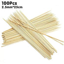 Natural bamboo bbq skewers 100pcs kitchen grilling tool by Decorbites