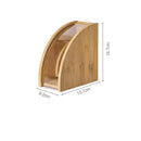 Natural bamboo coffee filter holder with filters kitchen storage by Decorbites