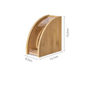 Natural bamboo coffee filter holder with filters kitchen storage by Decorbites