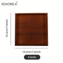 Natural bamboo wooden rectangular tea tray set of 3 dining room by Decorbites