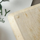 GobekUsa Beige Travertine Marble Plate for Pastry Cheese Dessert Coffee & Bathroom Essentials