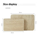 GobekUsa Beige Travertine Marble Plate for Pastry Cheese Dessert Coffee & Bathroom Essentials