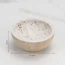 GobekUsa Beige Travertine Sphere Incense Burner - Natural Marble Stone Religious Ornament