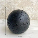 GobekUsa Beige Travertine Sphere Incense Burner - Natural Marble Stone Religious Ornament
