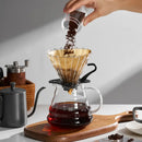 Natural brown cone coffee filter paper kitchen barista accessory by Decorbites